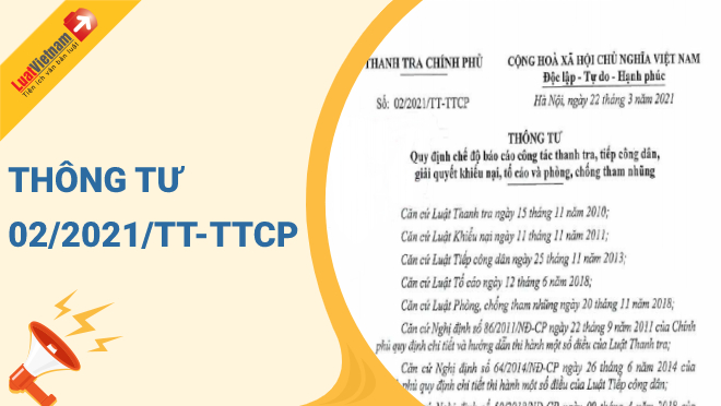 Thông tư 02/2021/TT-TTCP chế độ báo cáo công tác thanh tra, giải ...