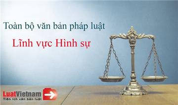 Toàn bộ văn bản pháp luật trong lĩnh vực Hình sự mới nhất