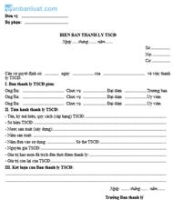 Biên bản thanh lý tài sản cố định