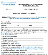 Thông báo thực hiện chương trình khuyến mại trong doanh nghiệp tư nhân