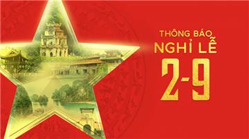 Mẫu Thông báo nghỉ Lễ 02/9 chuyên nghiệp kèm file tải về (có bản Tiếng Anh)